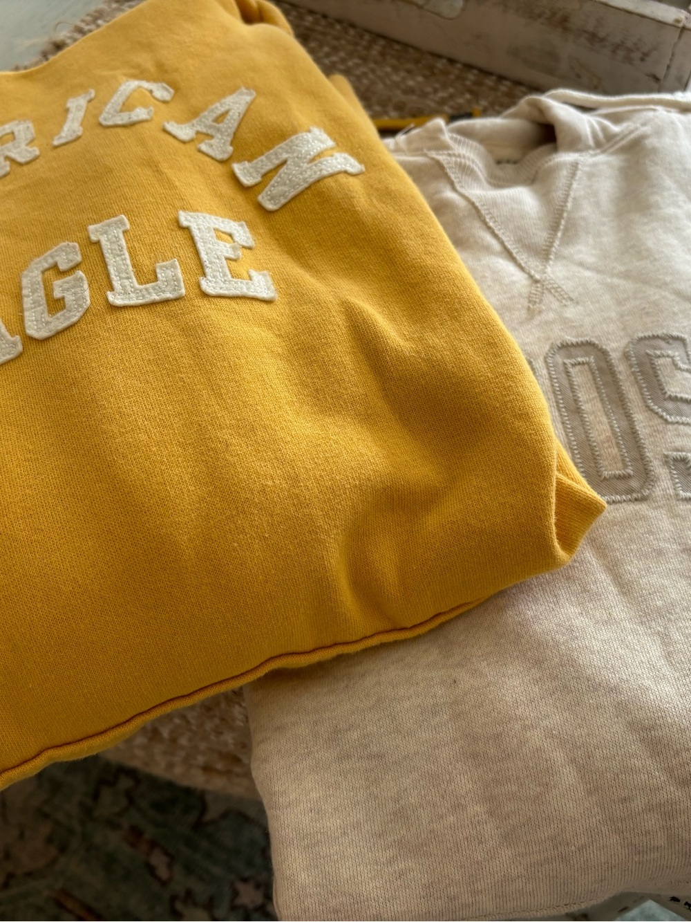 2 men’s medium hoodie sweatshirts - AE and Areopostale